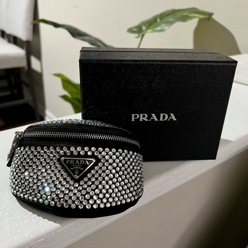 Prada Crystal wrist pouch
